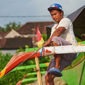 Les pêcheurs de Médéwi sur l' île de Bali